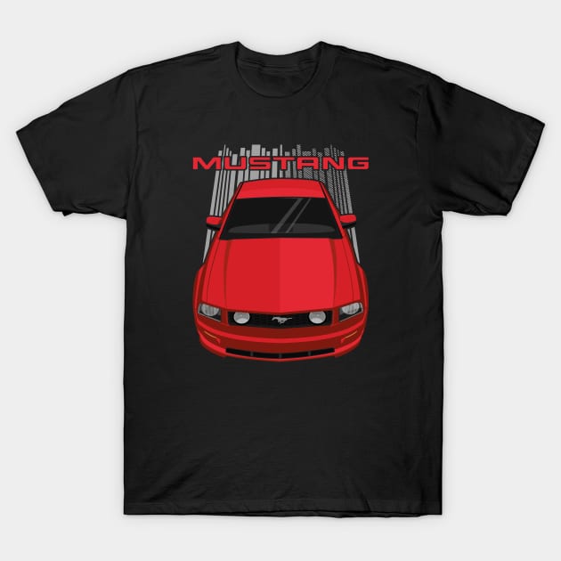 Mustang GT 2005-2009 - Red T-Shirt by V8social